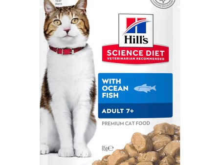 Hill s Science Diet Adult 7+ Senior Ocean Fish Cat Food pouches 85g x 12 Online Sale