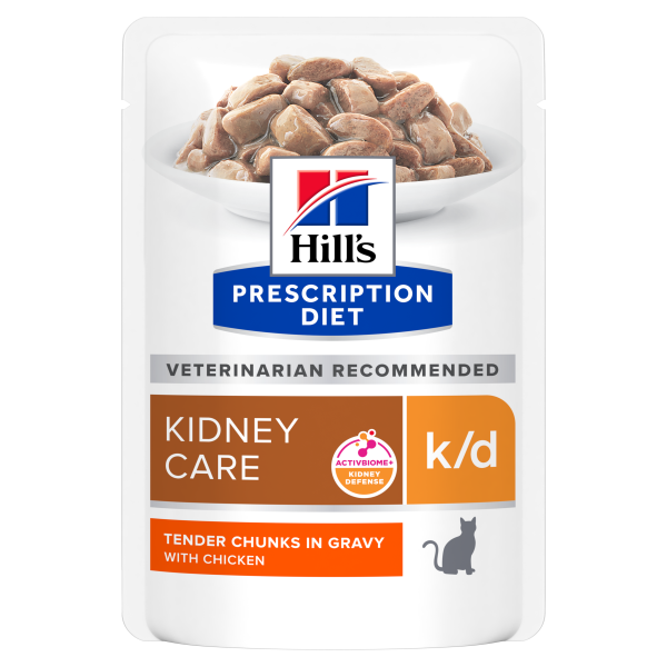 Hill s Prescription Diet k d Kidney Care Chicken Cat Food Pouches 85g x 12 on Sale