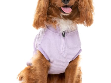 FuzzYard Cambridge Dog Sweater Lilac Fashion