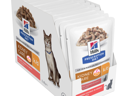 Hill s Prescription Diet k d Kidney Care Salmon Cat Food Pouches 85g x 12 Discount