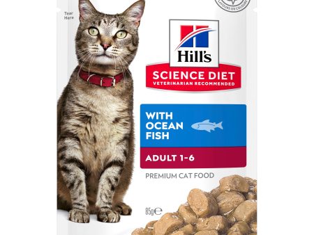 Hill s Science Diet Adult Ocean Fish Pouch Cat Food 85g x 12 Discount