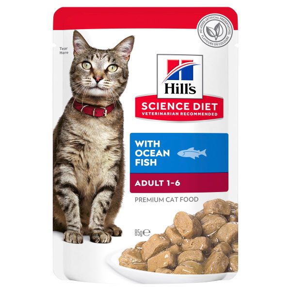 Hill s Science Diet Adult Ocean Fish Pouch Cat Food 85g x 12 Discount