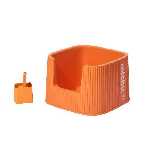 Michu XXL Delux Cat Litter Box with Scoop Coral on Sale