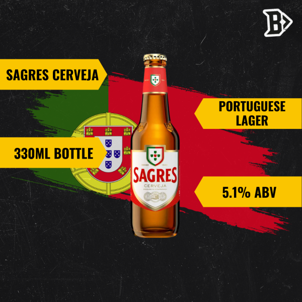 Sagres Cerveja Portuguese Lager 330ml Bottles - 5.1% ABV (12 Pack) Online