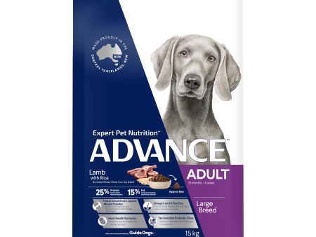 Advance Lamb and Rice Large Breed Adult Dry Dog Food 15kg For Discount