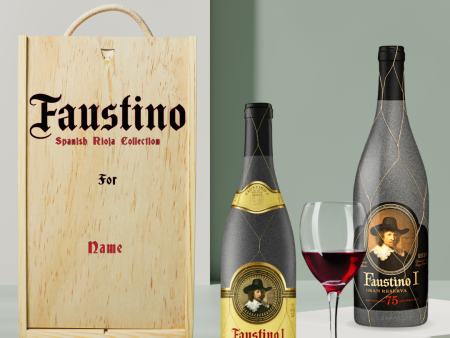 Personalised Faustino Spanish Rioja Collection Red Wine Gift Set - 75cl For Sale