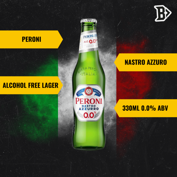 Peroni Nastro Azzurro Alcohol Free Lager 330ml Bottles (12 Pack) - 0.0% ABV Online Sale