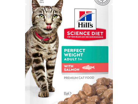 Hill s Science Diet Adult Perfect Weight Salmon Pouch Cat Food 85g x 12 For Cheap