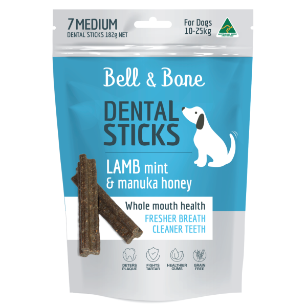 Bell & Bone Dog Dental Sticks Lamb Mint and Manuka Honey For Sale