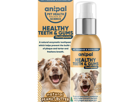 Anipal Dog Healthy Teeth & Gums Toothpaste Peanut Butter Flavour 50g Fashion