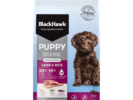 Black Hawk Original Puppy Lamb and Rice Medium Breed Dry Dog Food 3kg Fashion