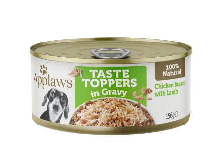 Applaws Taste Toppers Wet Dog Food Chicken Breast with Lamb 156g x 16 on Sale