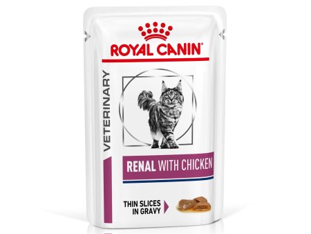 Royal Canin Veterinary Diet Renal Chicken Adult Wet Cat Food 85g x 12 Fashion