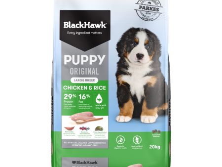 Black Hawk Original Puppy Chicken and Rice Large Breed Dry Dog Food 20kg Online Sale