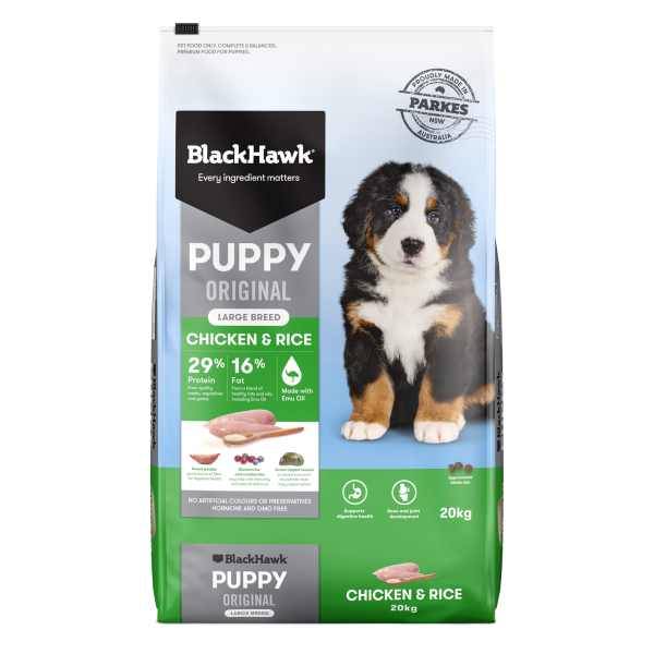 Black Hawk Original Puppy Chicken and Rice Large Breed Dry Dog Food 20kg Online Sale