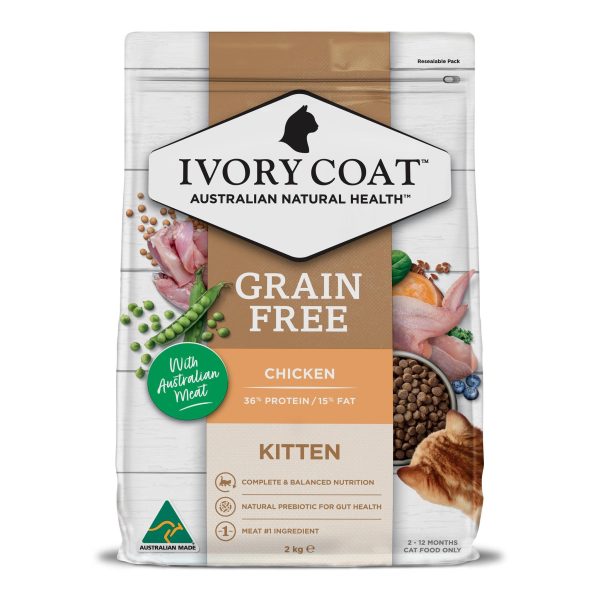 Ivory Coat Grain Free Kitten Grain Free Chicken Cat Dry Food 2kg Online Hot Sale