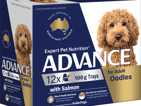 Advance Salmon Oodles Adult Wet Dog Food Trays 100g x 12 For Sale