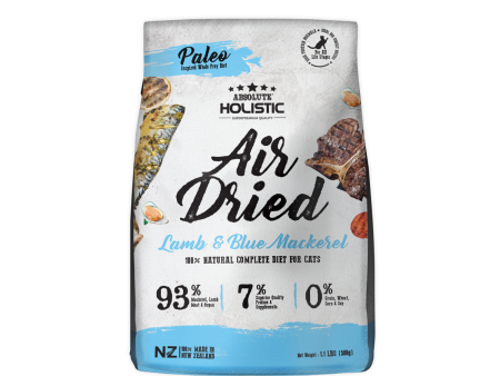 Absolute Holistic Air Dried Cat Food Blue Mackerel & Lamb 500g Online now