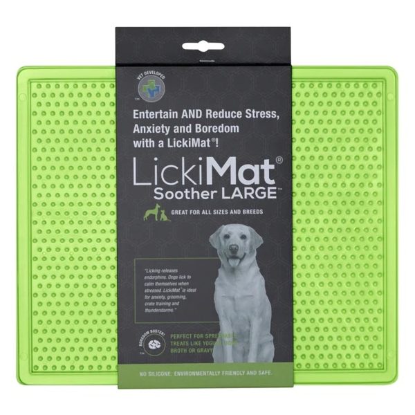 Lickimat Classic Soother Slow Feeder Dog Mat Green X Large Cheap