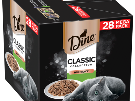 Dine Classic Collection Succulent Chicken and Tender Turkey Multipack Wet Cat Food 85g x 28 Online now