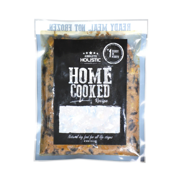 Absolute Holistic Home Cooked Recipe Beef Peas & Salmon Dog Wet Food 125g x 3 Supply