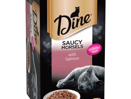 Dine Classic Saucy Morsels With Salmon Multipack Wet Cat Food 85g x 7 Online