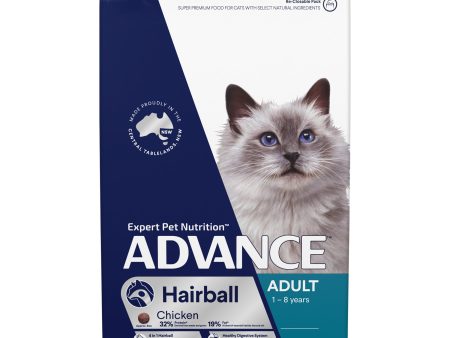 Advance Hairball Chicken Adult Dry Cat Food 1.5kg Hot on Sale