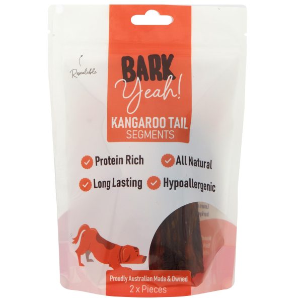 Bark Yeah! Kangaroo Tail Segments Dog Treat 2 Pack Online now