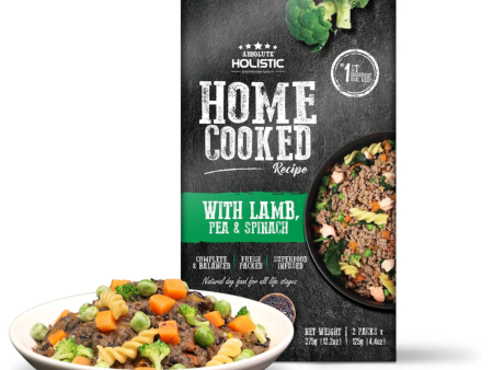 Absolute Holistic Home Cooked Recipe Lamb Peas & Spinach Dog Wet Food 125g x 3 Online Sale