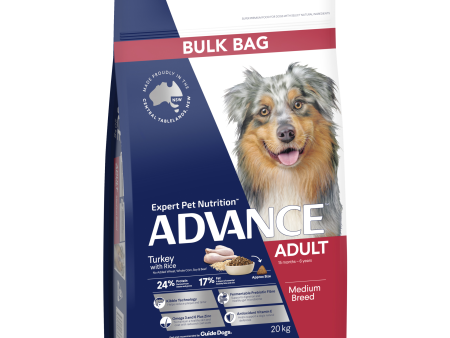 Advance Turkey And Rice Adult Medium Breed Dry Dog Food 20kg For Discount