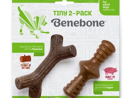 Benebone Maplestick And Zaggler Bacon Dog Toy 2 Pack Cheap