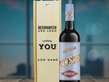 Personalised Jam Shed Corporate Red Wine Gift Set (75cl) For Sale