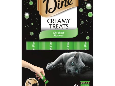 Dine Creamy Cat Treats Chicken 12g x 4 Online now