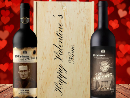 Personalised 19 Crimes Red Wine Gift Set - (2 x 75cl) Online Sale