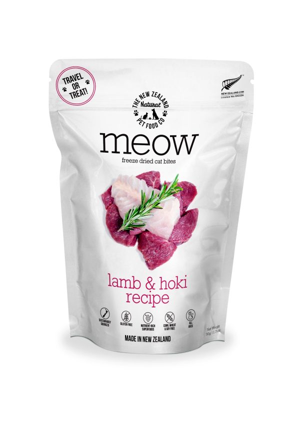 New Zealand Naturals Meow Freeze Dried Cat Treat Lamb & Hoki Fish 50g Hot on Sale