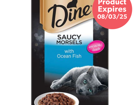 Dine Classic Saucy Morsels With Ocean Fish Multipack Wet Cat Food 85g x 7 Discount