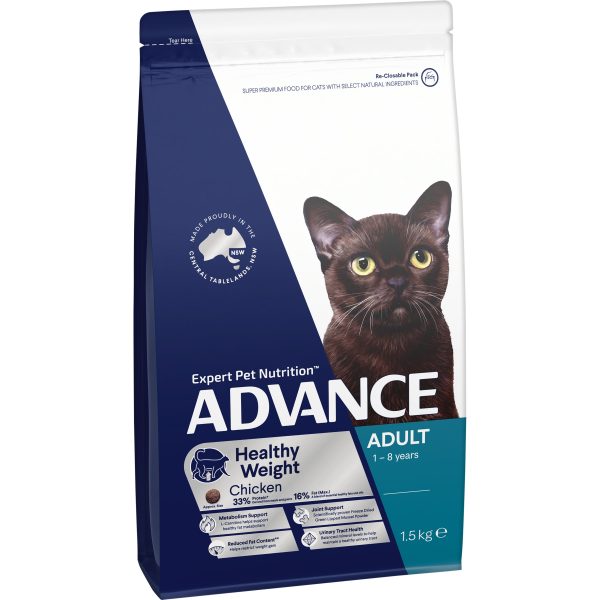 Advance Healthy Weight Chicken Adult Dry Cat Food 1.5kg on Sale