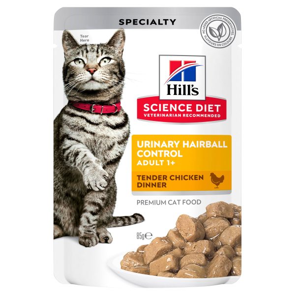 Hill s Science Diet Adult Urinary Hairball Control Chicken Pouch Cat Food 85g x 12 Cheap