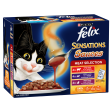 Felix Sensations Sauces Meat Selection Adult Wet Cat Food 85g x 12 Fashion