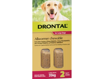 Drontal All Wormer Large Dog Chews 35Kg 2 Pack Online