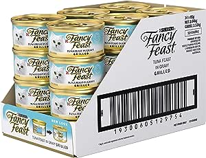 Fancy Feast Tuna Feast In Gravy Grilled Adult Wet Cat Food 85g x 24 on Sale