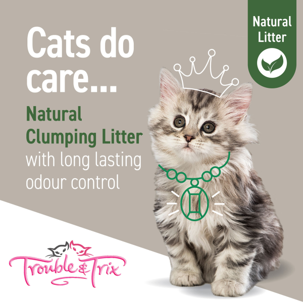 Trouble and Trix Plant Natural Scent Extract Natural Pellet Cat Litter 10L on Sale