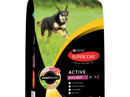 Supercoat Beef Active Adult Dry Dog Food 18kg Online Sale