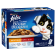 Felix Double Delicious Meat Selection in Jelly Adult Wet Cat Food 85g x 12 Online now