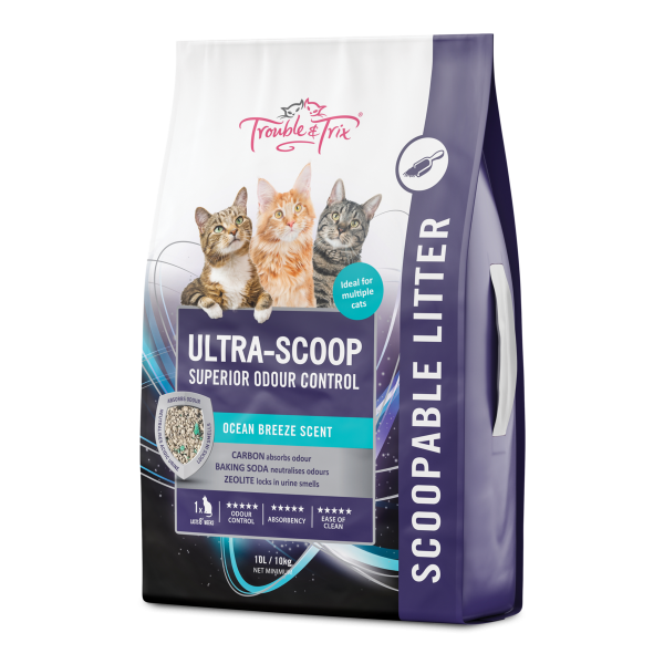 Trouble and Trix Ultra-Scoop Superior Odour Control Cat Litter 10L For Sale