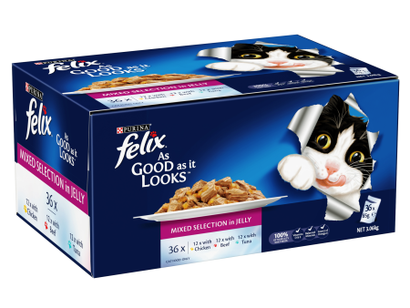 Felix As Good As It Looks Mixed Selection Adult Wet Cat Food 85g x 36 Discount