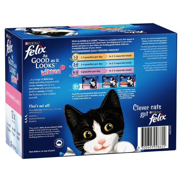 Felix As Good As It Looks Kitten Menu Wet Cat Food 85g x 12 Online Hot Sale