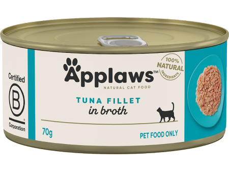 Applaws Natural Wet Cat Tin Tuna 70g x 24 on Sale