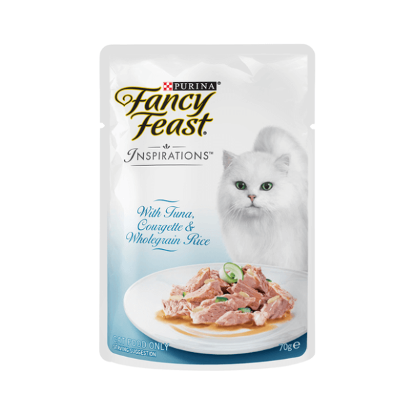 Fancy Feast Inspirations Salmon And Tuna Adult Wet Cat Food 70g x 12 For Discount