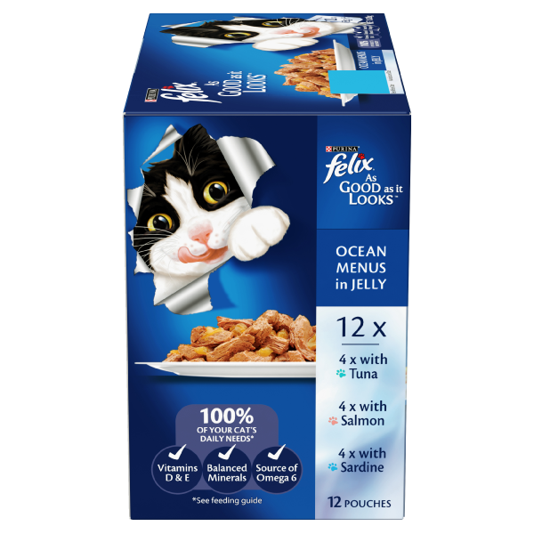 Felix As Good As It Looks Ocean Menu Adult Wet Cat Food 85g x 12 Online Hot Sale